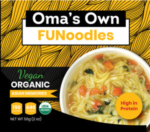 FUNoodles Oma's Own-Trial pack instant noodle cups(3 varieties).